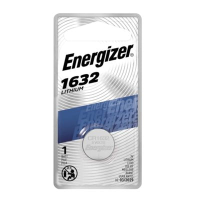 CR1632 ENERGIZER 3V LITHIUM COIN CELL BATTERY 1 CARD