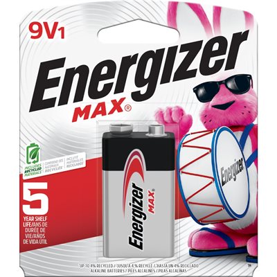 ENERGIZER 9V MAX 522BP ALKALINE BATTERY