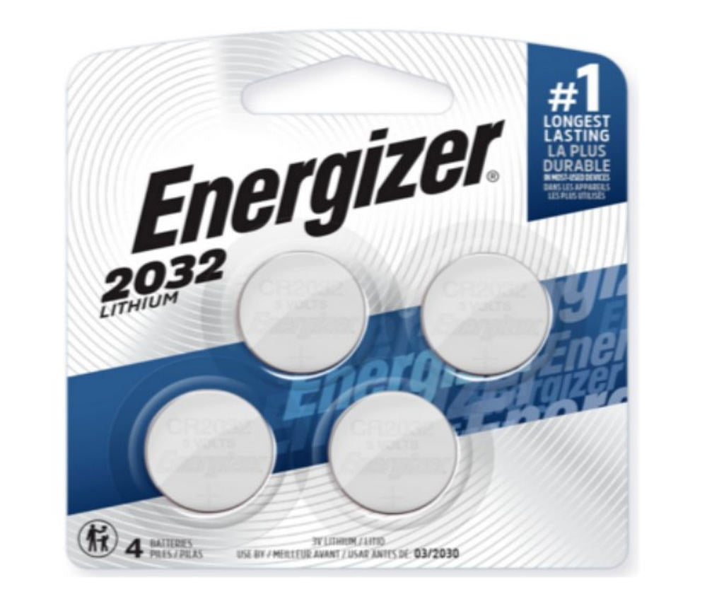 Cr2032 Energizer 3V Lithium Coin Cell Batteries 4 Card 20864