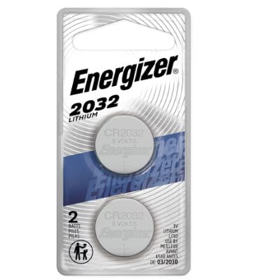 ENERGIZER CR2032  3V LITHIUM COIN CELL BATTERIES 2 CARD