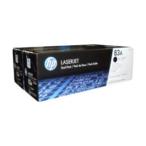 Cartouche de toner HP 83A noire, lot de 2, pour imprimante laser