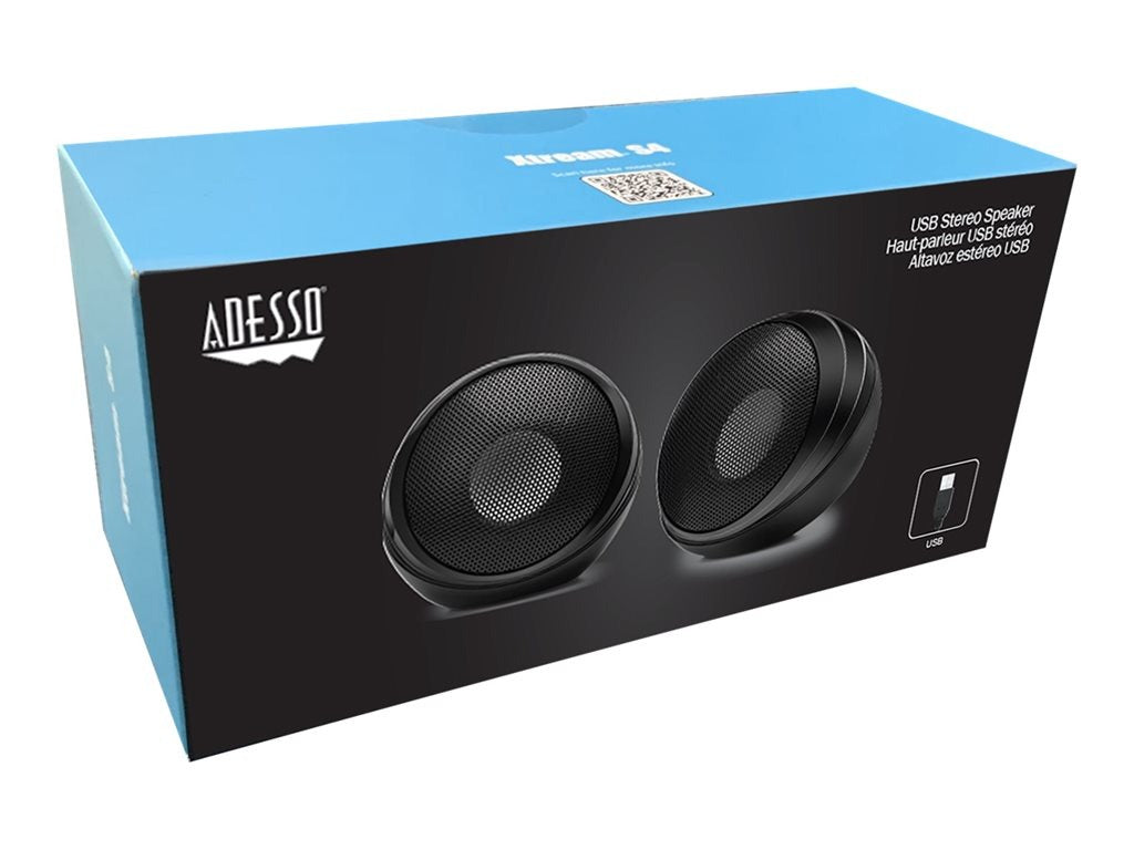 ADESSO USB-POWERED DESKTOP STEREO SPEAKERS