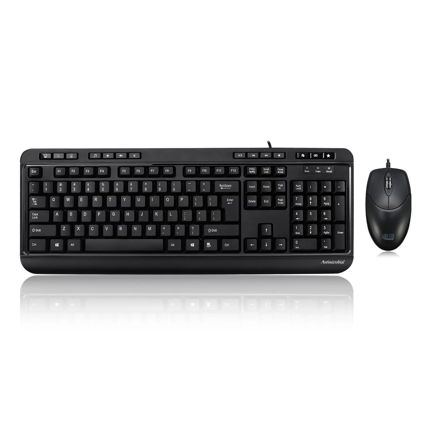 ADESSO KEYBOARD (BILINGUAL) & MOUSE COMBO WIRED ANTIMICROBIAL