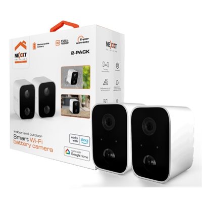 NEXXT SMART HOME OUTDOOR/INDOOR WIFI BATTERY CAMERA 2PK