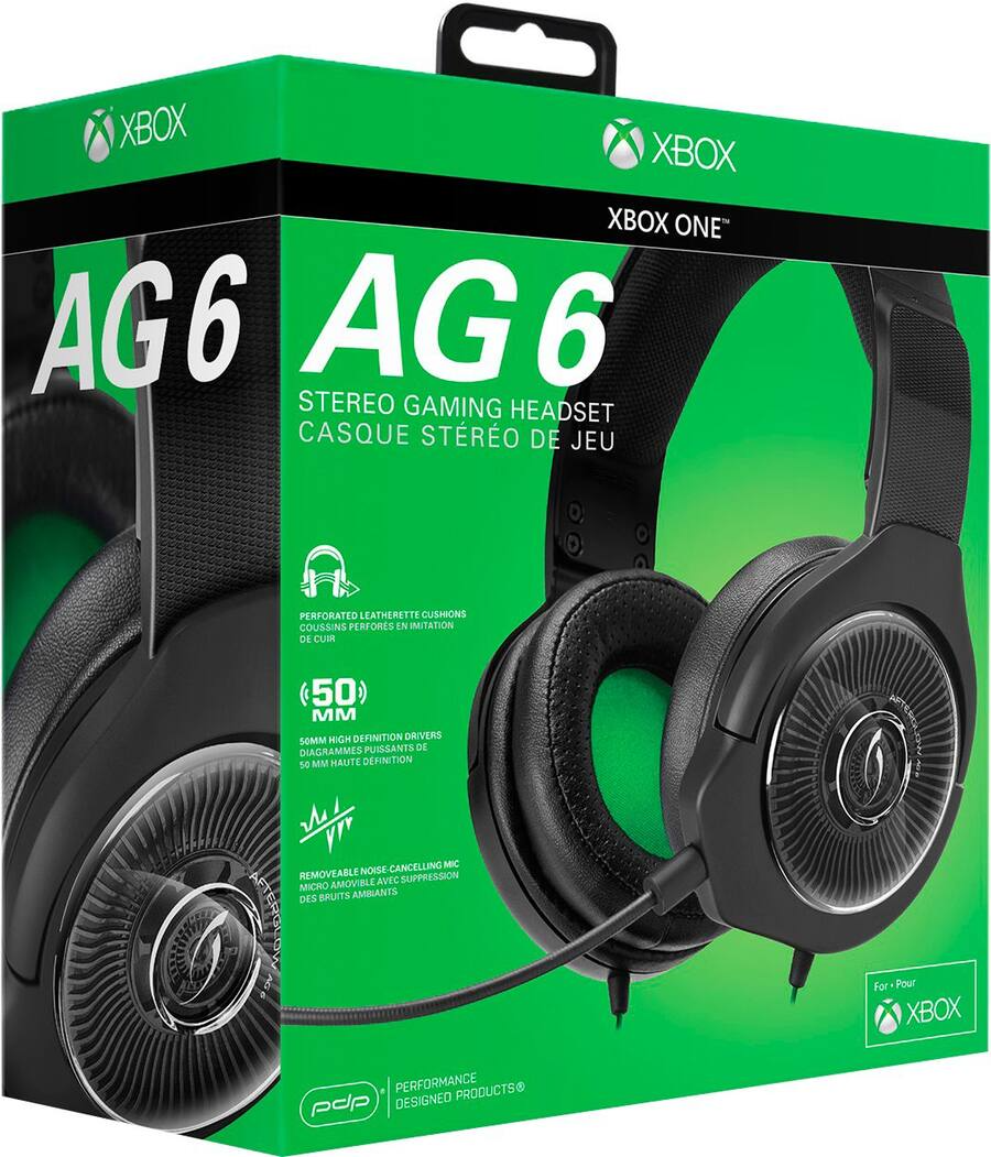 PDP AG 6 Wired Headset for Xbox One (Black)