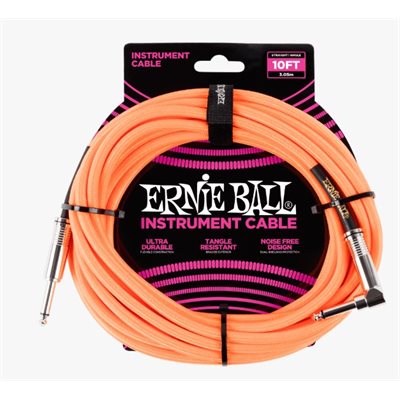 ERNIEBALL    10' BRAIDED NEO ORANGE CABLE