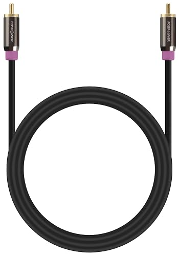 FosPower Subwoofer Cable (10 FT) RCA to RCA Audio Stereo Cable Male to Male