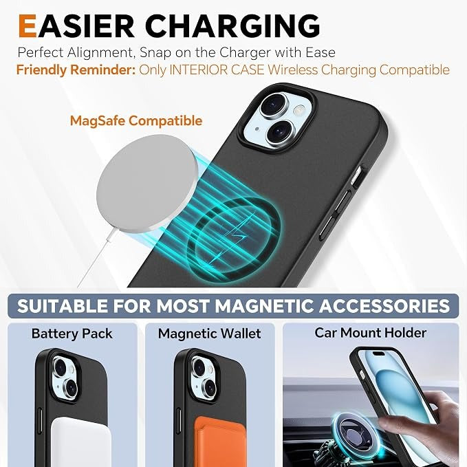 Case Wallet for iPhone 15 5G, PU Leather Magnetic Detachable Shockproof Case Tucch