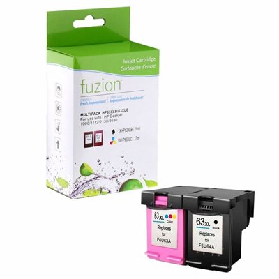 FUZION  HP63XL REMAN CART BLK/CMY