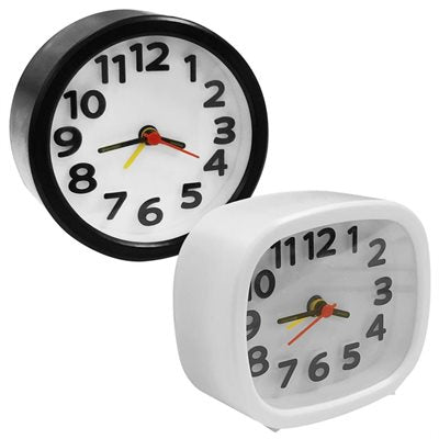 QUARTZ ALARM CLOCK 2 ASSORTED