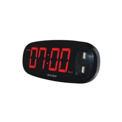 DIGITAL ALARM CLOCK WITH 2 USB CHARGE PORTS