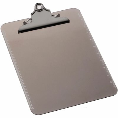 BUSINESS SOURCE SPRING CLIP PLASTIC CLIPBOARD