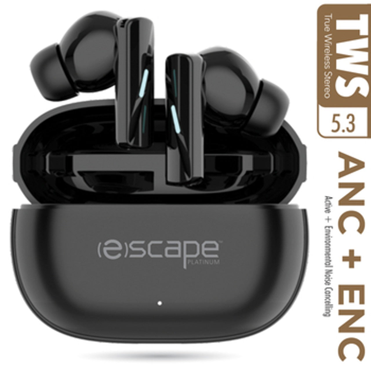 ÉCOUTEURS SANS FIL TWS ANC+ENC ESCAPE (Noirs)