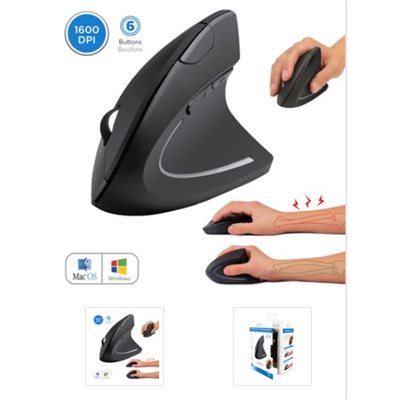 ELINK 2.4GHZ WIRELESS VERTICAL ERGONOMIC 6 BUTTON MOUSE