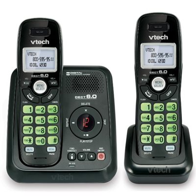VTECH CORDLESS PHONE/ANSWERING SYSTEM BLACK