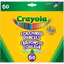 CRAYOLA 67-2060 COLOURED PENCILS ASSORTED 60/BOX