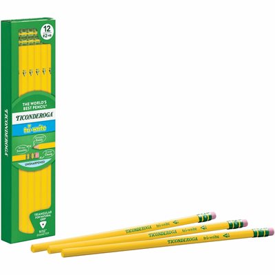 TICONDEROGA TRI-WRITE PENCIL HB#2 12/BOX