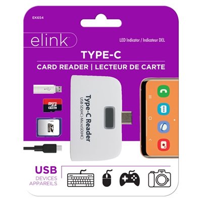 ELINK 4 IN 1  USB 3.1  TYPE C ADAPTER OTG CARD READER