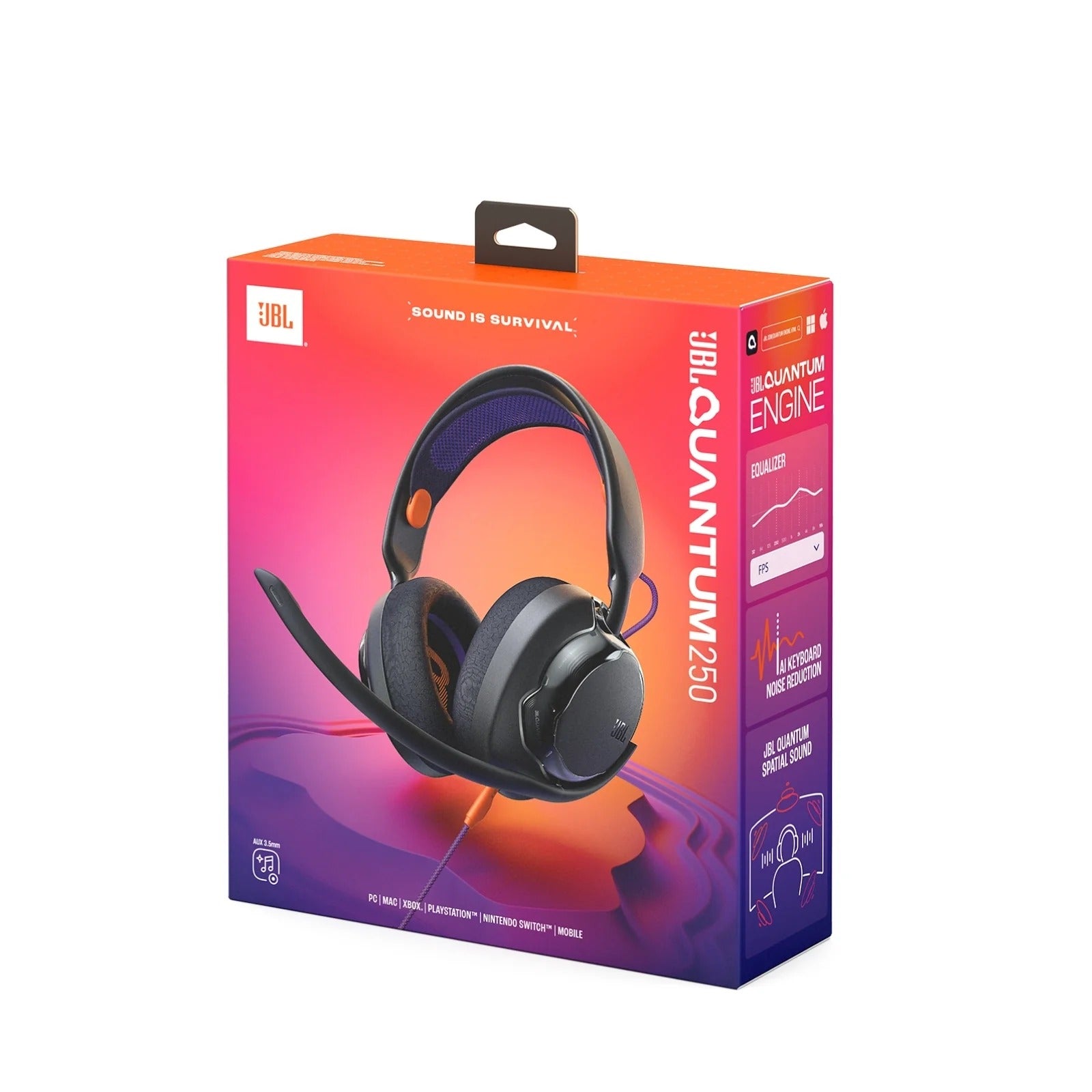 JBL QUANTUM 250 GAMING HEADPHONES