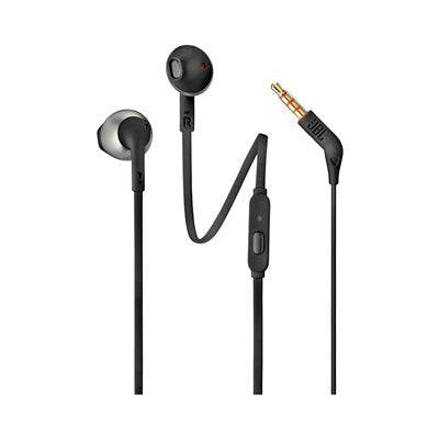 JBL T205 EAR-POD WIRED HEADPHONES-BLK