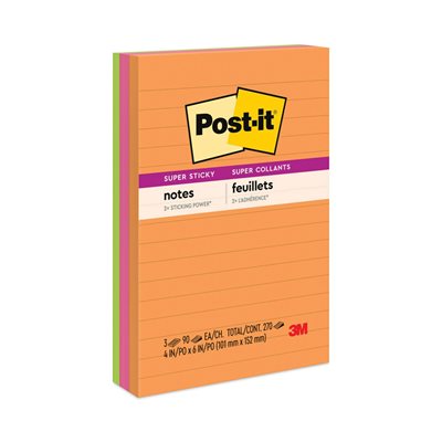 POST-IT 4X6 ENERGY BOOSTER RUL.SS N PAD