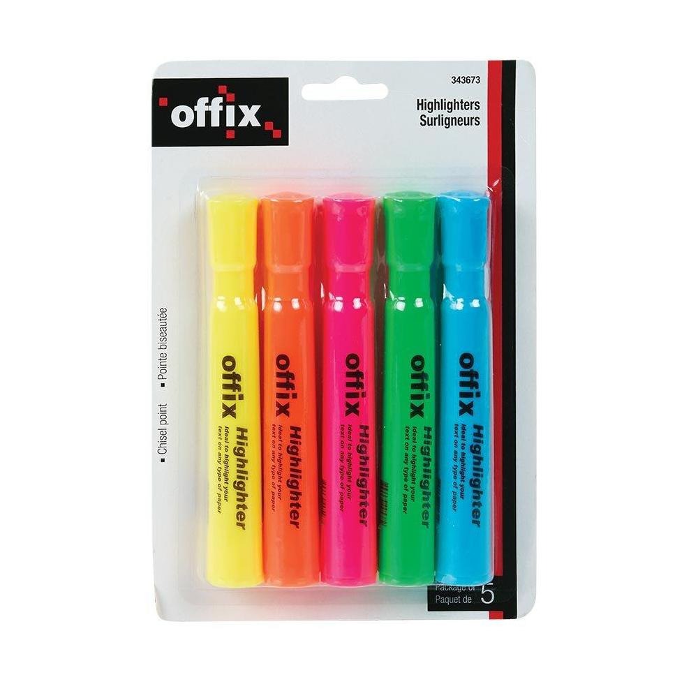 Offix Surligneur Pointe Biseautée Assorti Nvx343673