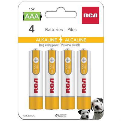 ALKALINE AAA X4 PACK