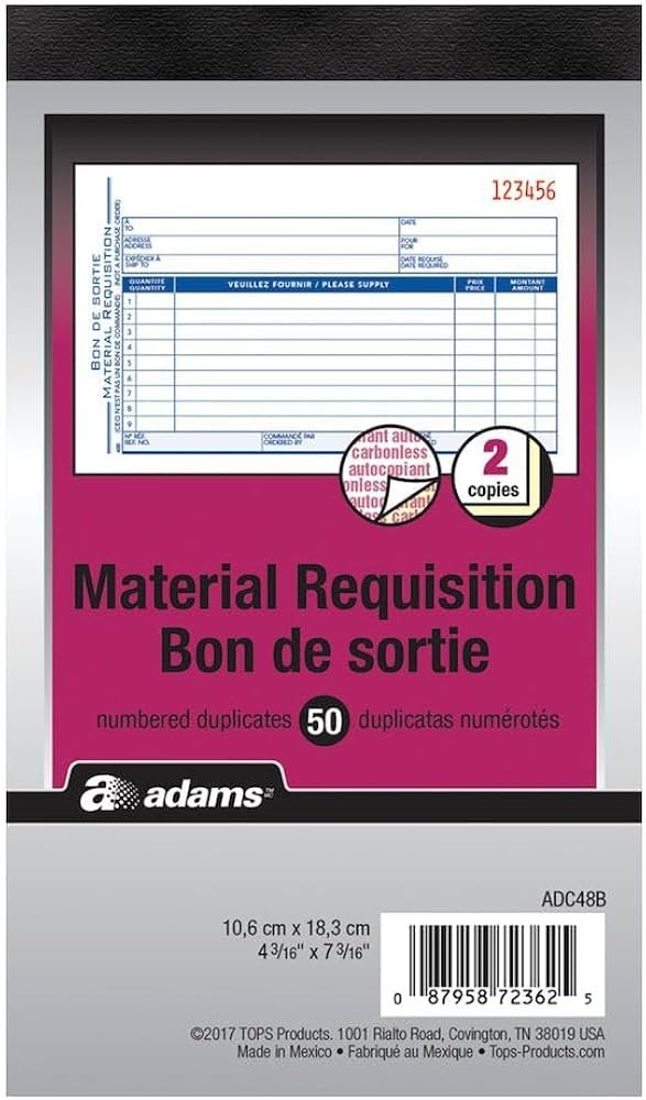 Livre de demandes de matériel 2 Partie Abfadc48B