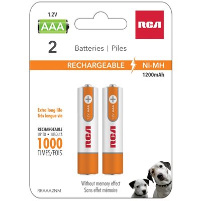 RCA AAA RECHARGEABLE NI-MH 1200MAH