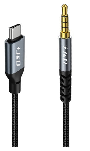 USB-C to stereo 3.5mm AUX cable / 1M