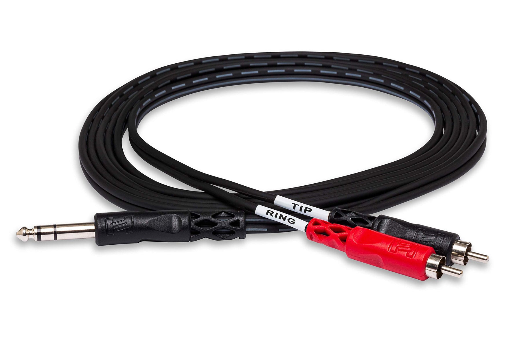HOSA 1/4" TRS M TO DUAL RCA M 6FT