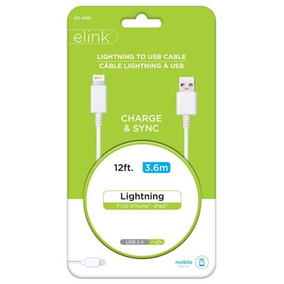 ELINK    12FT USB TO LIGHTNING CABLE