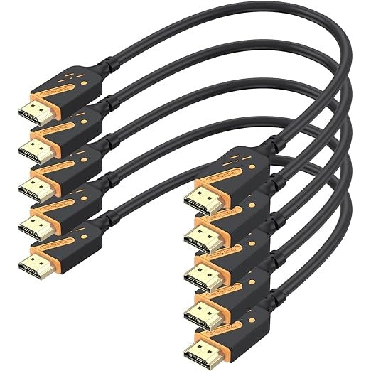 HDMI 2.0 Cable 1FT, 5-Pack, 18Gbps, 4K@60Hz