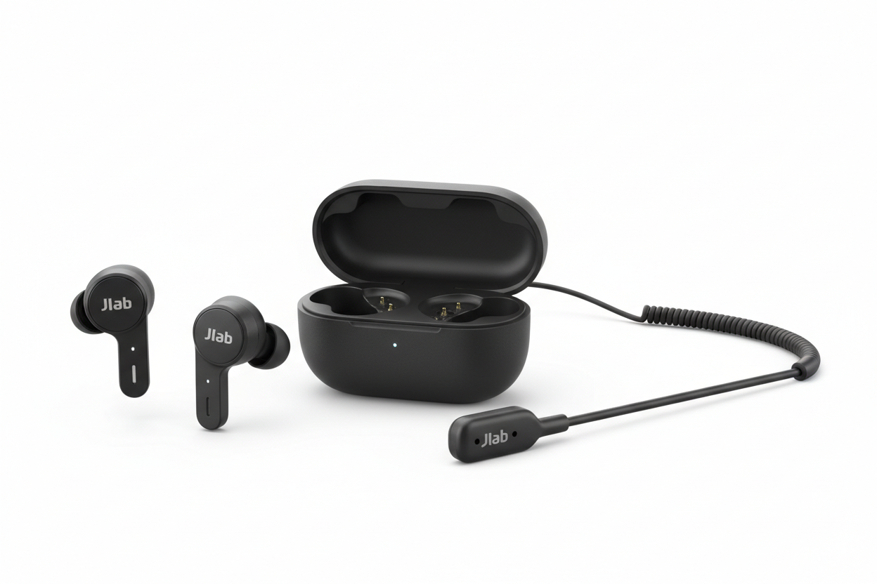 JLab Work Buds True Wireless Earbuds Black