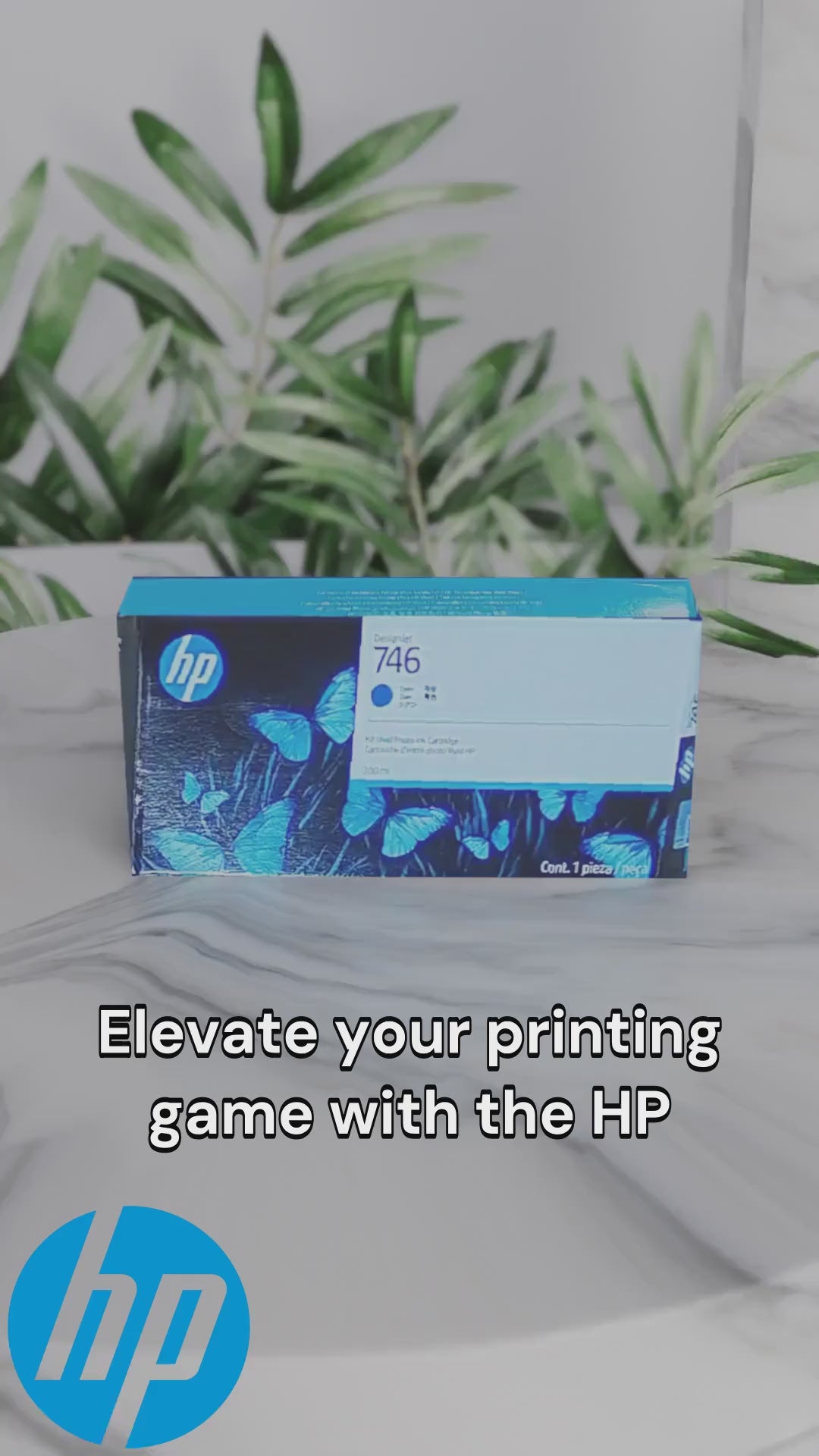 HP 746 300-ml Cyan Ink Crtg
