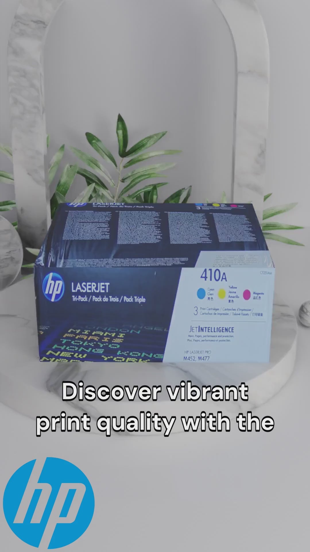 HP 410A CYM Tri-Pack LJ Toner Cartridge
