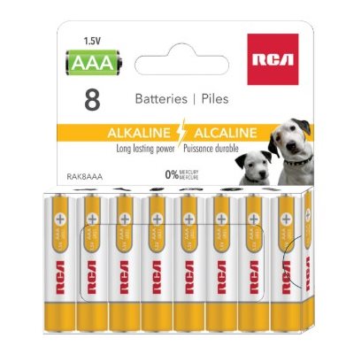 RCA - 8 pack AAA alkaline batteries